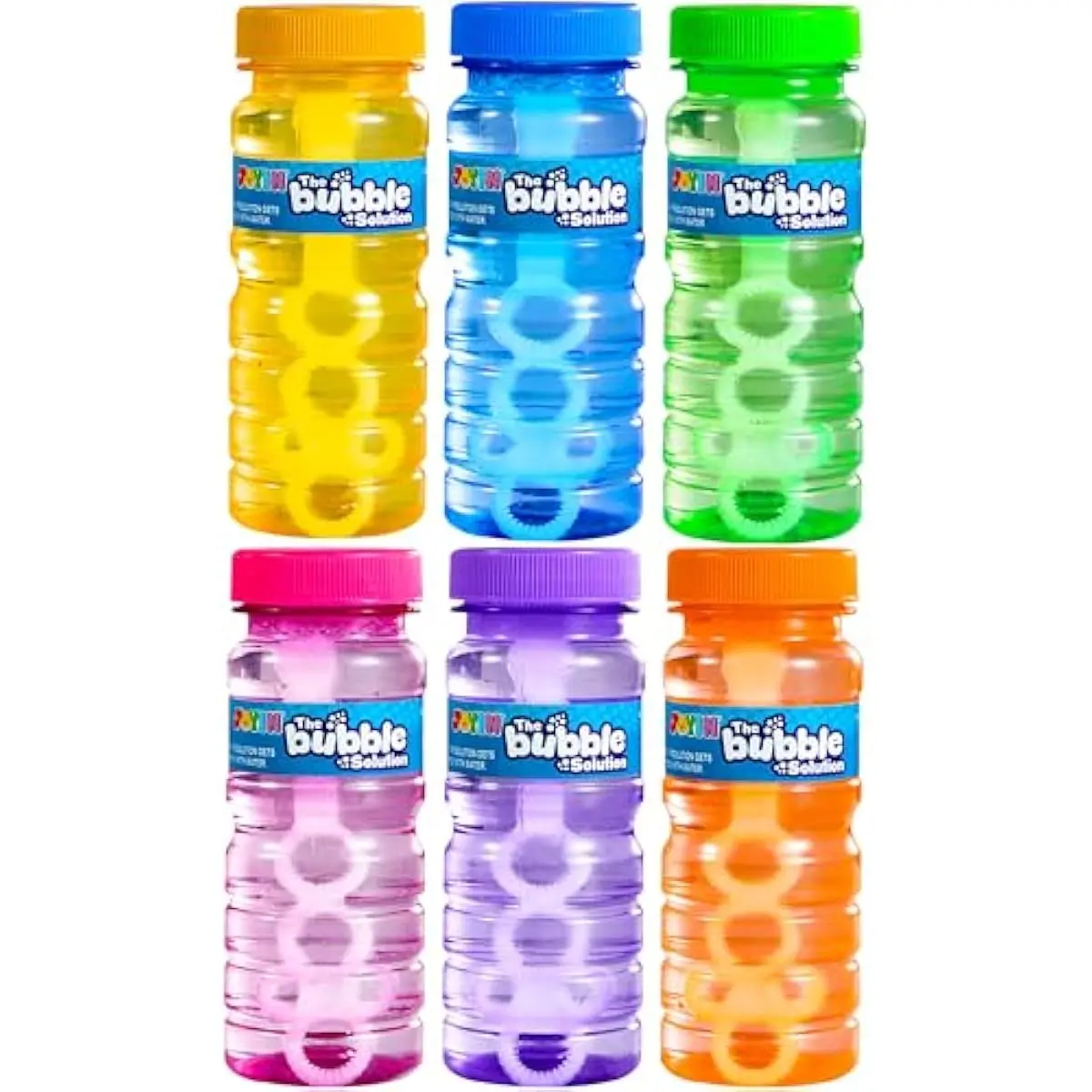 Bubble Bottles 6/12/24/36PCS (4oz Solution), Bubbles for Toddlers 1-3, Blow Bubbles Solution Wand Bulk for Party Favors for Kids, Toddler Summer Outdoor Toys Gift for Kids (6)
