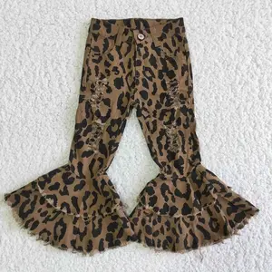 Leopard Denim Bell Bottoms