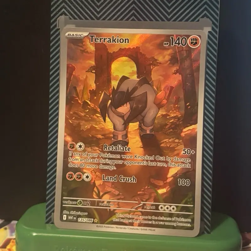 Pokemon Trading card game Terrakion 135/086 illustration rare card - TikTok  Shop