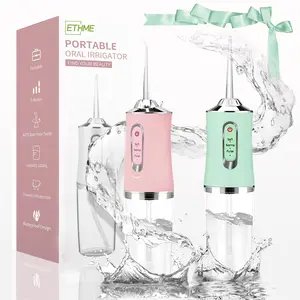 ETHME Rechargeable Pink Burst Water Flosser Portable Teeth Cleanser for Braces,Oral Dental Irrigator Gifts  Upgrade Cordless Waterproof Cleansing Tool