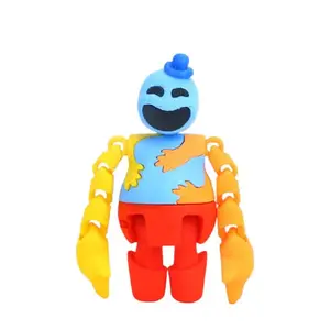 3D Printed Articulated Long Limbs Monster Figure with Big Mouth Movable Joints Collectible Model Horror Style Desktop Decoration