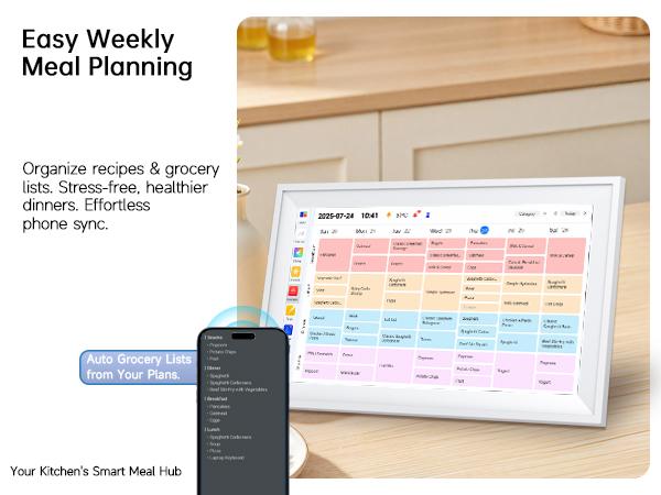 15.6-inch Wall Digital Calendar,Smart WiFi Calendar & Chore Chart,Full HD Touchscreen Interactive Display for Family Schedules-Wall/Desk Mountable Planner,Meeting Reminders & Deadline Tracking Great for Organizing Your 2026 Calendar