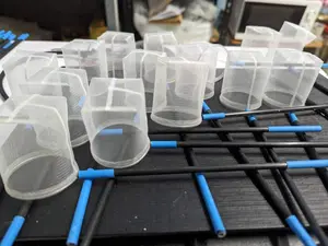 Shrimp Net - 16 inches, round, yellow handle