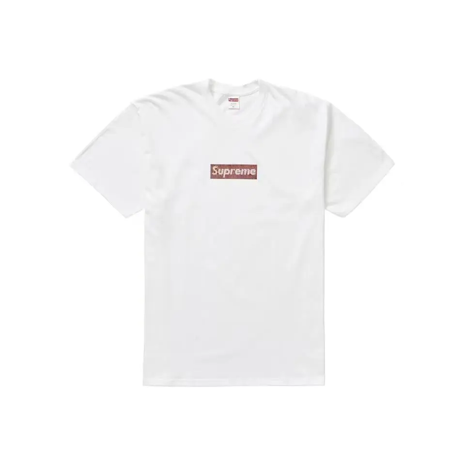 Supreme Swarovski Box Logo Tee  White Medium