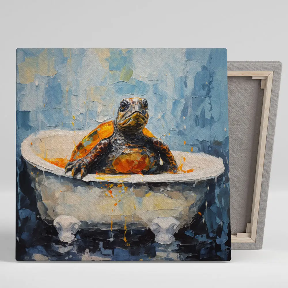 Turtle In Bathtub Poster, Animal Decor, Bathroom Wall Art, Turtle Art, Wall Decor, Modern wall Art, Turtle Wall Art, Turtle Decor