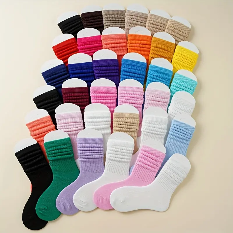 Socks for Women, 9-Pair Pack of Plain Casual Ankle Socks in Soft Pile Fabric, Assorted Solid Colors for All-Season Comfort, Plain Casual Socks