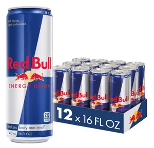 Red Bull Energy Drink with 151mg Caffeine plus Taurine & B Vitamins, 16 Fl Oz, Pack of 12 Cans
