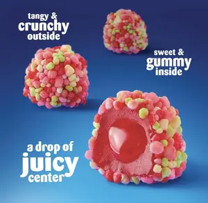 New Flavor of Strawberry. Nerds Juicy Gummy Clusters 4.5 Oz Strawberry Punch Mega Crunchy Gummy and Juicy Fruity Center Candy Bonbon Sweet Snack gummies