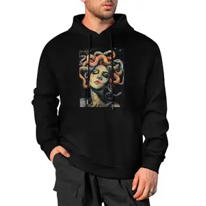 Men's Sweatshirt Medusa Gorgon Greek Mythologys Graphic Art Print Long Sleeve Drawstring Pocket Casual Hoodie, Autumn/Winter Men's Clothing