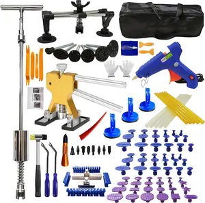 108 count/set Auto  Dent Repair Tools Kit, Dings Repair,Paintless Bodywork Dent Pulling Tool,Dent Puller Lifter,Multi-funtional Bridge Puller.Hail  Set