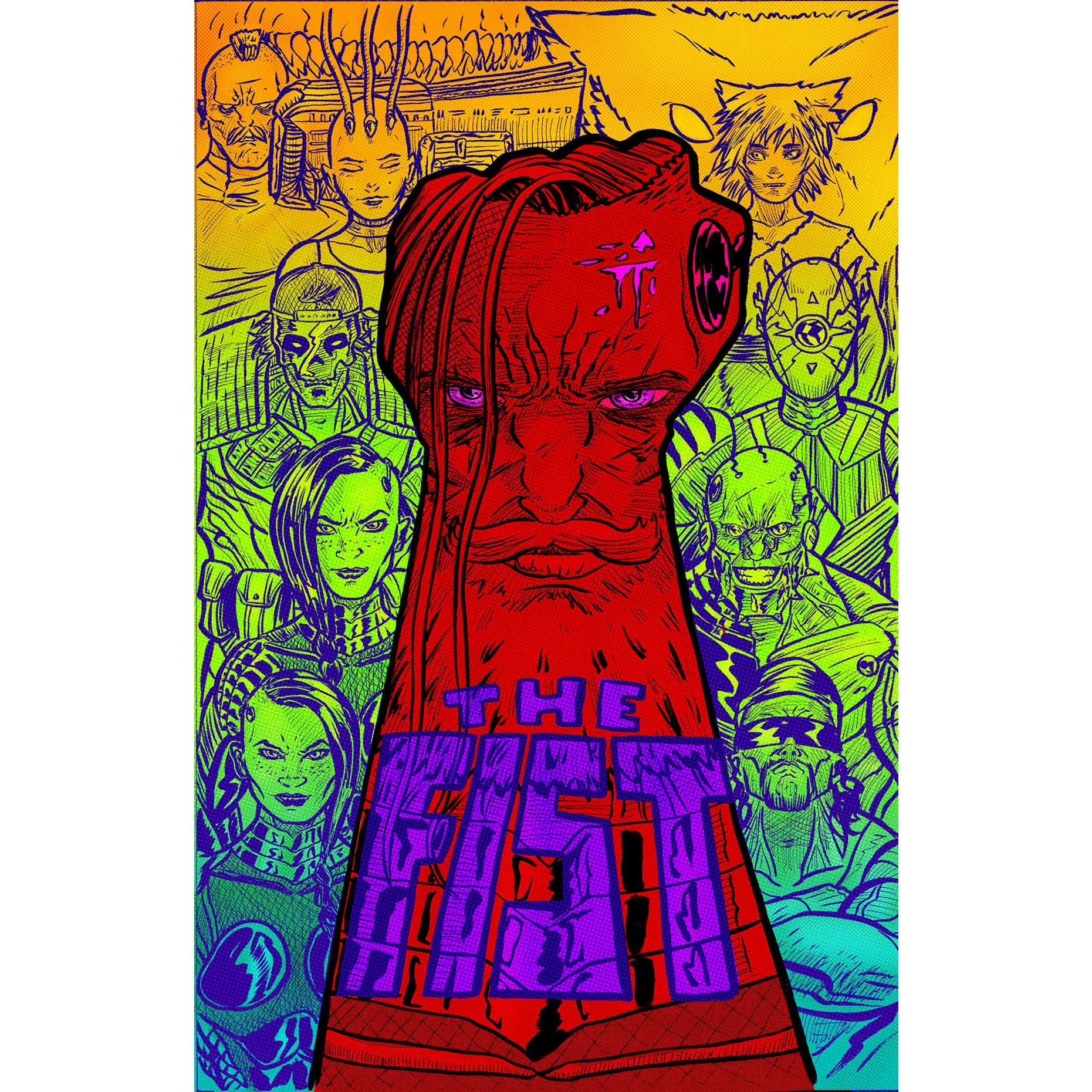 THE FIST -Trade Paperback comic -ridiculous sci-fi fighting action comic!