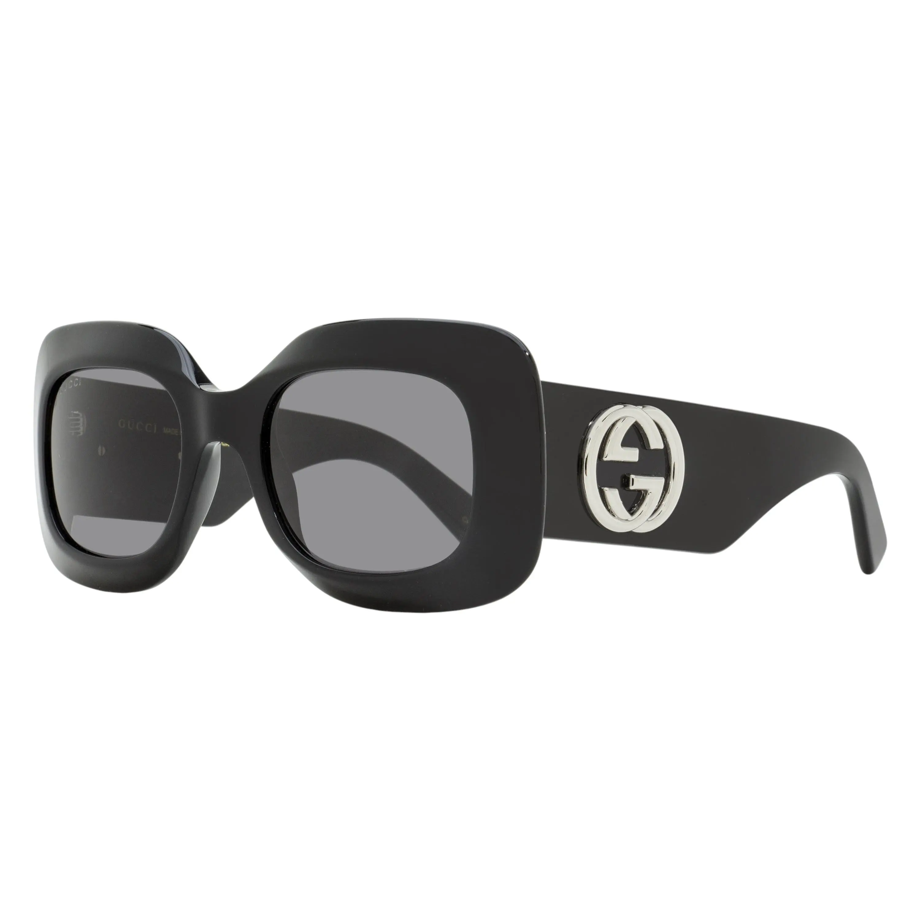 Pre-owned Gucci Monica Vitti Rectangular Sunglasses GG1695S 001 Black 51mm
