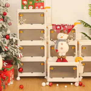 Foldable Storage, Large Double Opening Storage Box with Lid with Wheels Large Storage Box for Clothes, Snacks, Toys and Books, Home Office Outdoor Foldable Container/closet organizers and storage