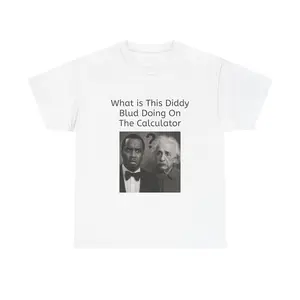 Funny Graphic Tee, Diddy Blud, Calculator, Humor Shirt, Unisex Tee, Einstein, Casual Wear, Meme Shirt