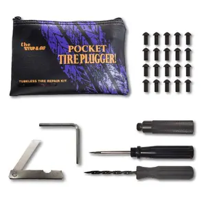 Stop & Go 1081 Large Pocket Plugger Kit With Mushroom Tire Plugs That Fit Larger Holes and Tears