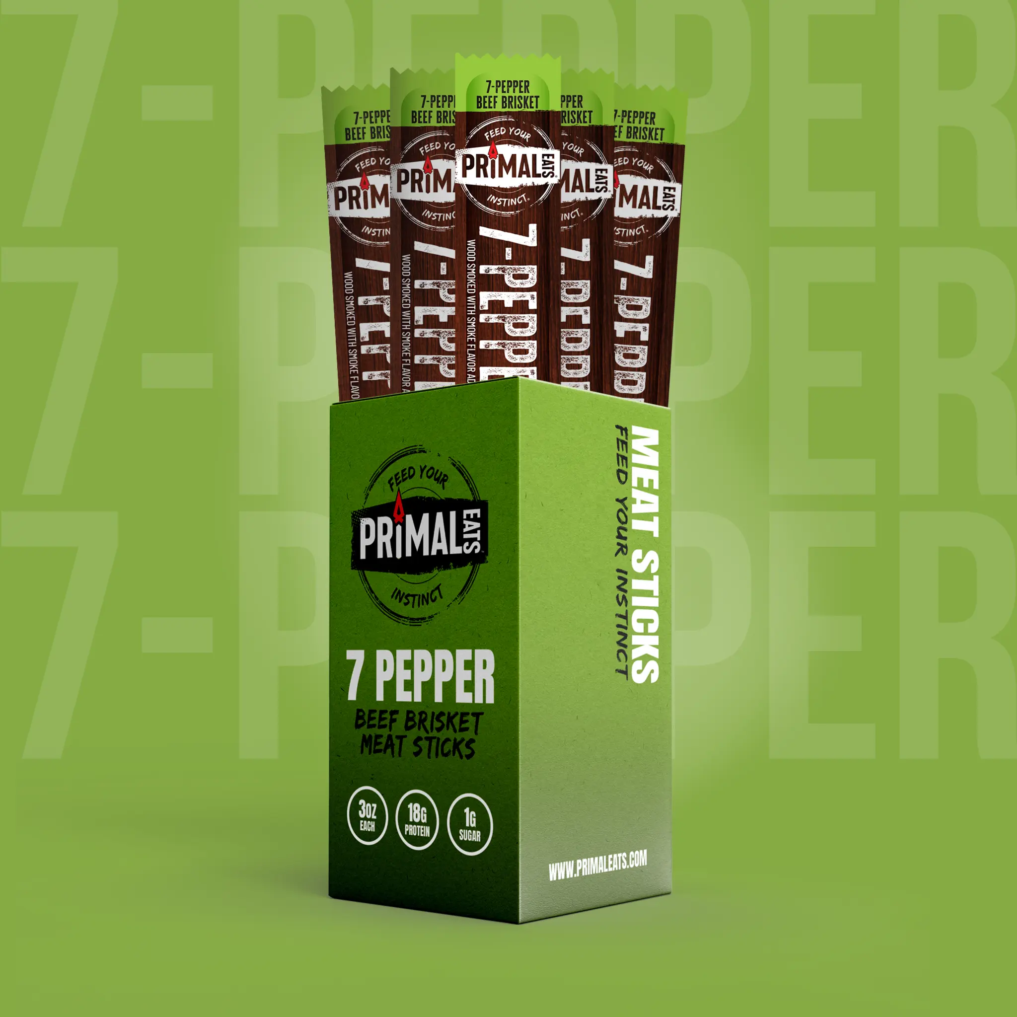 7-Pepper 3oz Brisket Meat Sticks
