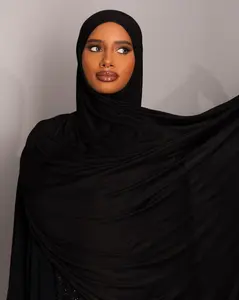 Premium oversize Jersey Hijab – Black