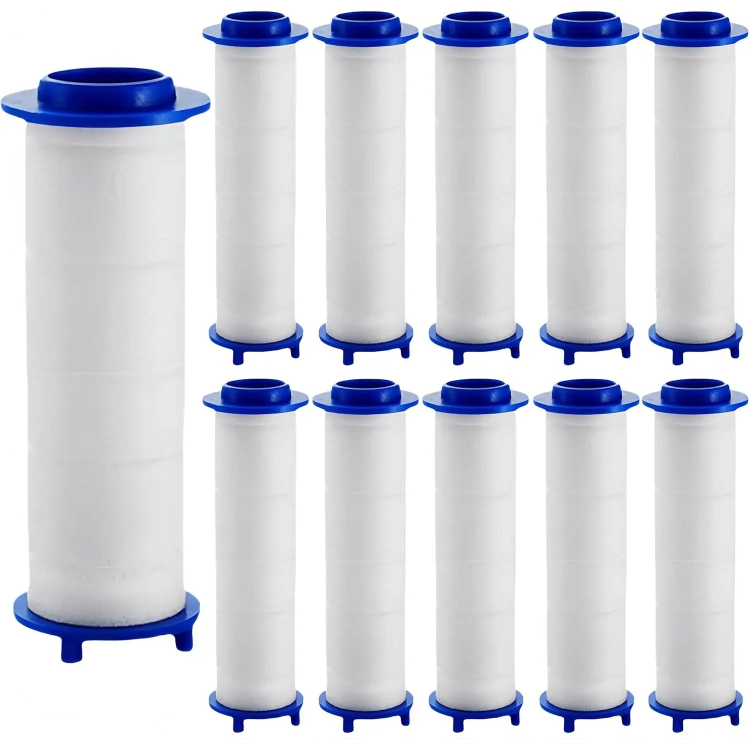10Pcs Shower Head Filter Drivese, 2.75 Inch Ion Shower Dropse Head Filter PP Cotton Replacement Cartridge, Water Filter Core Cotton For Handheld Showerheads.