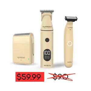 Supreme Trimmer Body & Detail Rechargeable 3-Piece Bundle - Multigroomer 4.0, TESTii™ Bikini/ Groin Trimmer, SOLO Lite - 14 Magnetic Heads, Skin-Safe Technology, Compact Foil Shaver