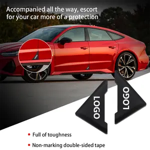 2pcs car door corner anti-collision sticker PVC soft glue anti-scratch and anti-rub car door corner anti-collision decorative sticker suitable for Mercedes-Benz/Volkswagen/Suzuki/Renault/Mazda/Fiat and other popular brands of cars
