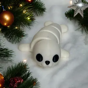 Adorable 3D Printed Articulated Seal – Handmade Desk Toy