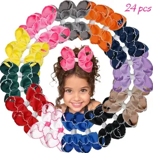JoyBowie Girls' Colorful Bow Hair Clips, Designed for Girls | Multiple Sizes  (2.8/3.5/5.9 inches) |  Vibrant Colors for Daily/Party/Photoshoot| Cute and Elegant Hair Accessories, a Surprise Gift for Girls | Holiday Gift