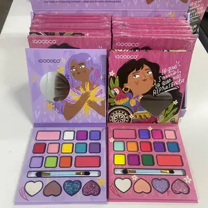 Compact eyeshadow palette, matte and pearlescent lipstick with integrated brush, Russian bestseller, new multi-color hot-selling women's makeup eyeshadow foundation, makeup palette