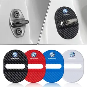 4pcs Car Door Lock Protective Cover, Plastic Anti-Rust Sleeve Cushion, Fits Vw Gti Polo Golf Passat Tiguan Arteon Touareg Taigo Caddy Gtd