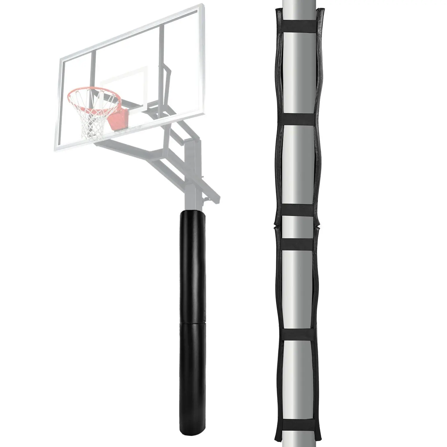 【Summerfinds】 VEVOR Basketball Pole Pad, 71 inch Tall and 1.2 inch Thick Heavy Duty Wrap Around Pole Padding, Fits 2-6.3 Round 4.5x4.5 inch Square Pole, All-weather Waterproof Protective Pad for Basement Garagedealsforyoudays