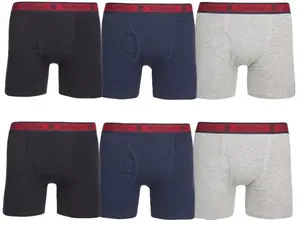 (6-Pack) Keltex Men's Cotton Blend Stretch Boxer Briefs Menswear Underwear