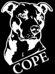 pitbull dog cope animal vinyl decal sticker 5"