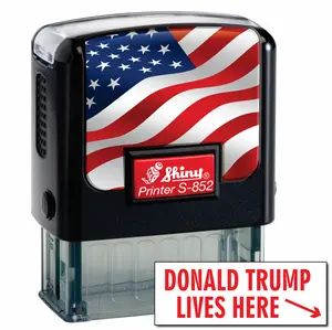 Shiny Donald Trump Rubber Stamp - Original Design with Unique Patterns and Colors
