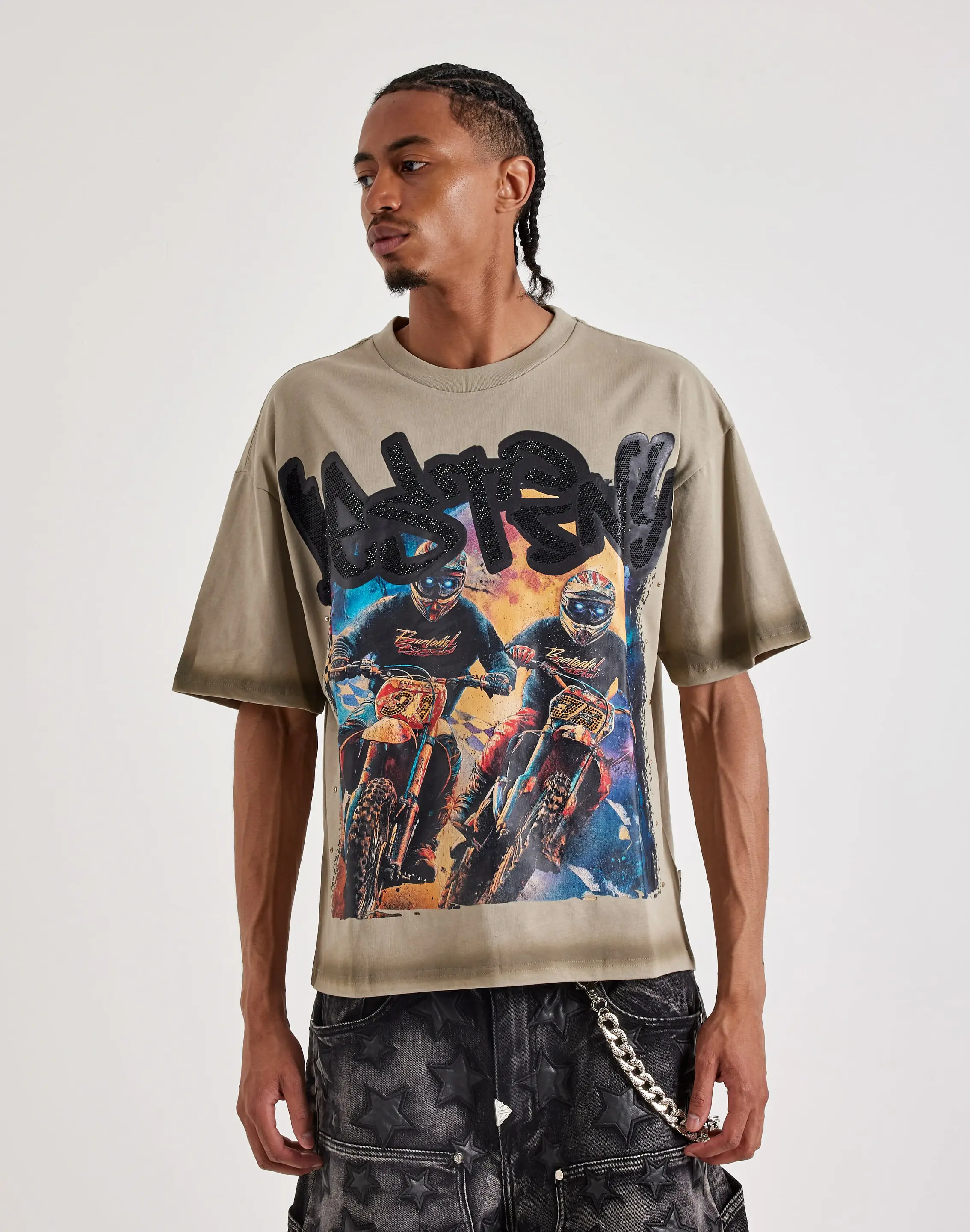 Mens BKYS Destiny Terry Cropped Tee