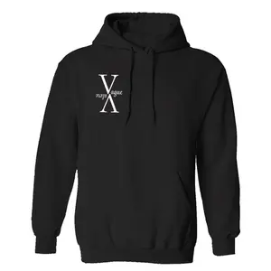 Level 1 Hoodie - Black with White Lettering and Drawstring Hood