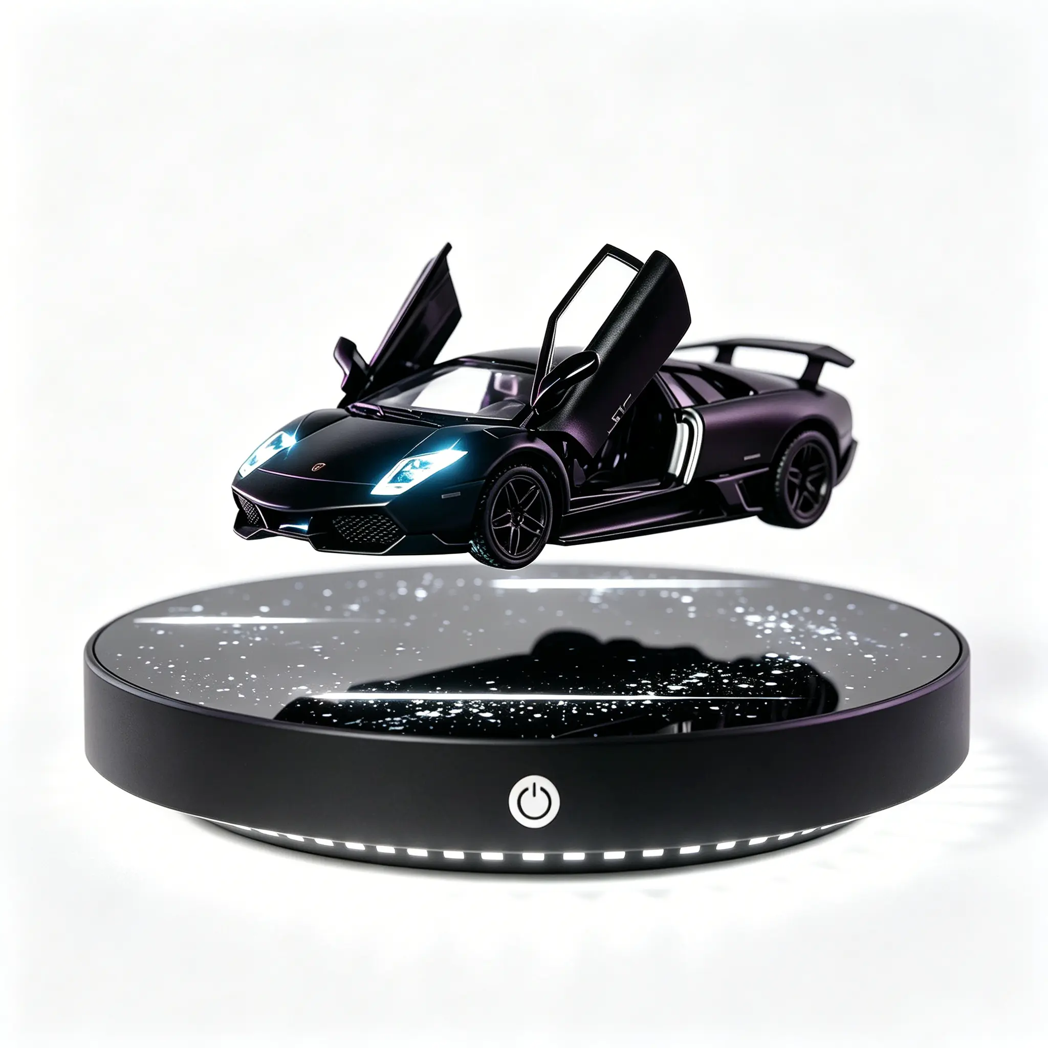 Magnetic Levitating Super Car 1:36 Diecast with LED Lights & 360° Rotation for Desk Decor ,Adult Desk Decor & Stress Relief Toy,Unique Gifts for Men Father Car Lovers