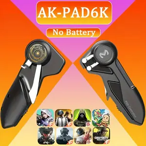 [Two Pairs of Game Finger Guards]Memo AKPAD-6K Six Finger Gamepad Controller, High Sensitivity Conductive Silicone Trigger Handle, L1R1 Shooter Aim Button, for I-Pad Tablet, PUBG Game Additions, PC Material, No Battery Required