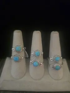 Kingman Turquoise Dainty Silver Ring