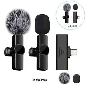 Wireless Lapel Microphone, Portable Clip-On Mic for Lectures & Interviews, Live Podcast Equipment, Live Streaming Mic, Ideal for Audio Recording & Broadcasting