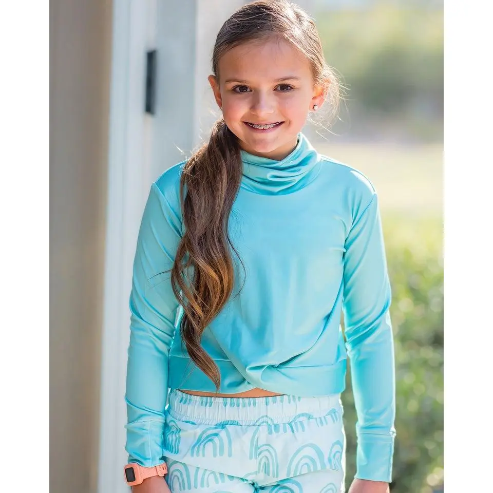 Aqua Turtleneck