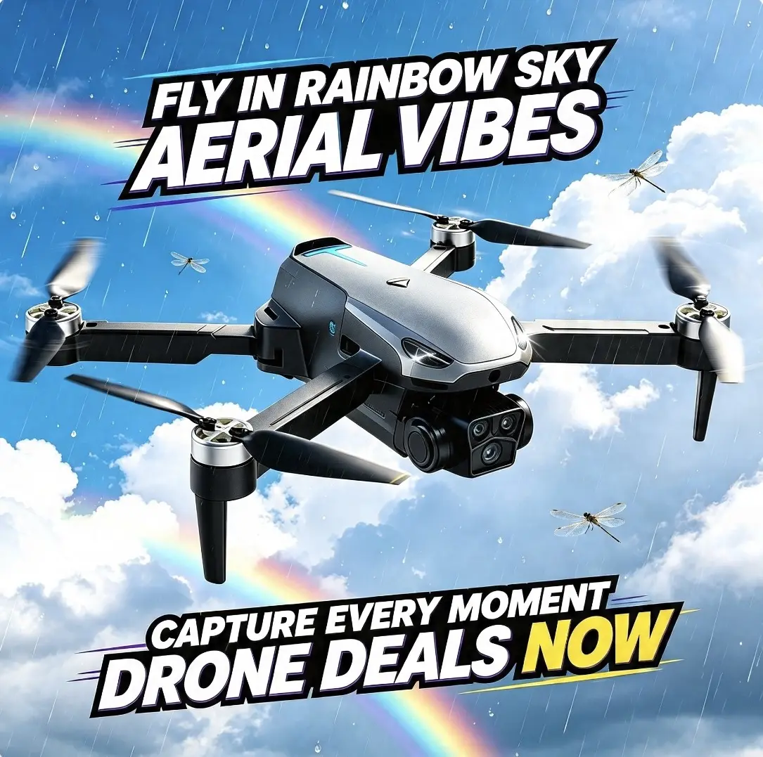 2026 M8 Pro Drone & 4K  Camera, GPS & 5G WiFi FPV, Brushless Motor, Optical Flow Hover, Smart Obstacle Avoidance, Auto Return, 360° Stunt Roll, Dual Batteries Included