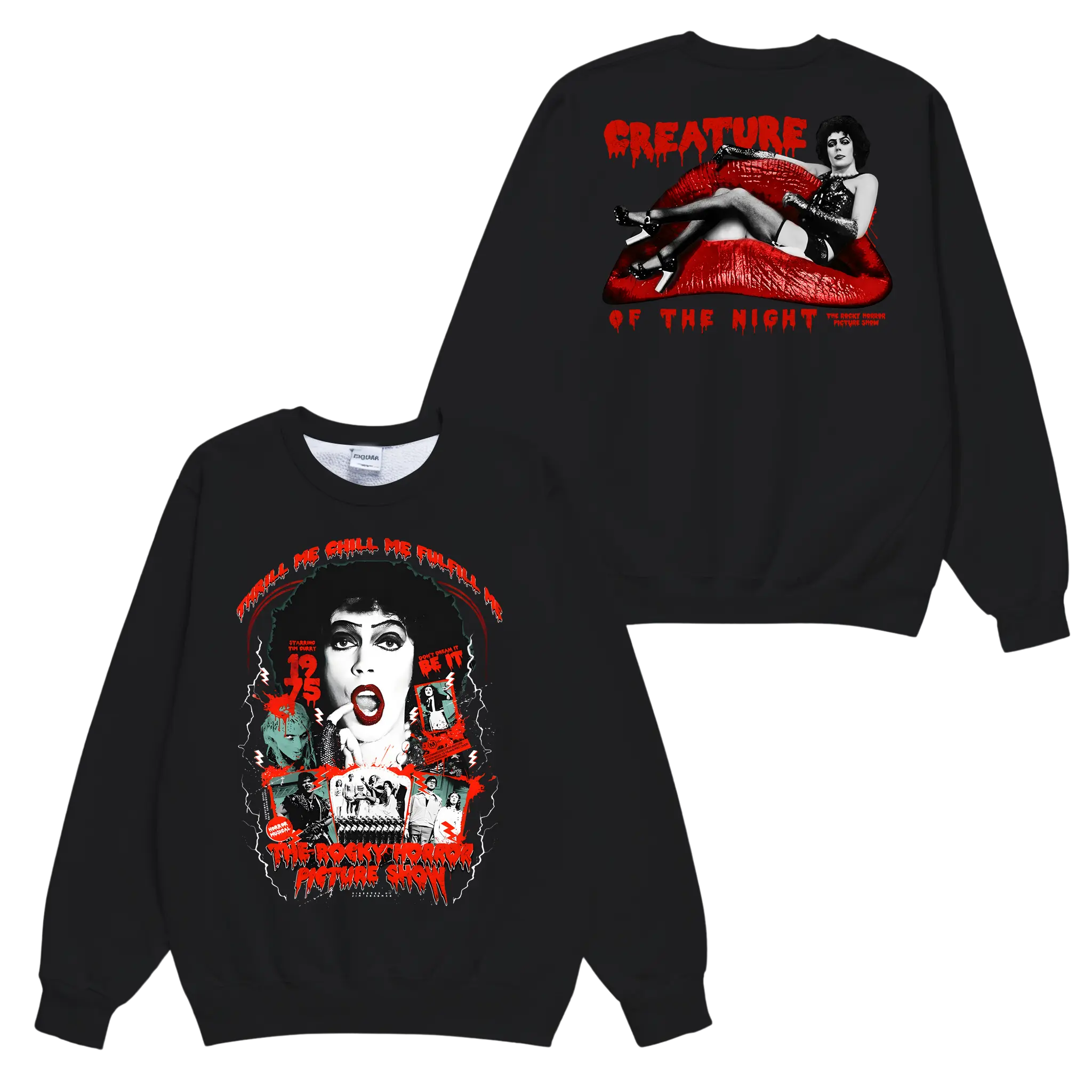 Vintage Rocky Horror Picture Show 2 Side Sweatshirt , Tim Curry Sweatshirt , Horrnor Movie Shirt , Gift For Fan , Unisex 100% Cotton Tee