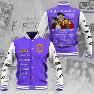 Friends Sitcom Varsity Jacket, Central Perk Themed Bomber, TV Series Streetwear Classic, Perfect Gift for Show Lovers