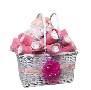 LC's Custom Handmade Gift Baskets - Unique Basket with Decorative Elements, Ideal for Special Occasions.