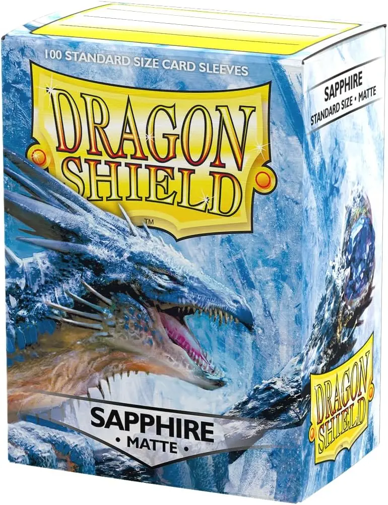 Dragon Shield | Standard Size Card Matte Sleeves | 100 CT - Smooth & Tough Premium TCG Sleeves - Compatible with Pokemon, Flesh & Blood, One Piece & Magic the Gathering | Sapphire Matte