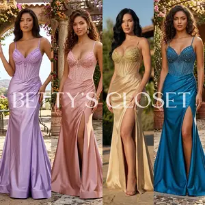 Elizabeth Embellished Satin Gown