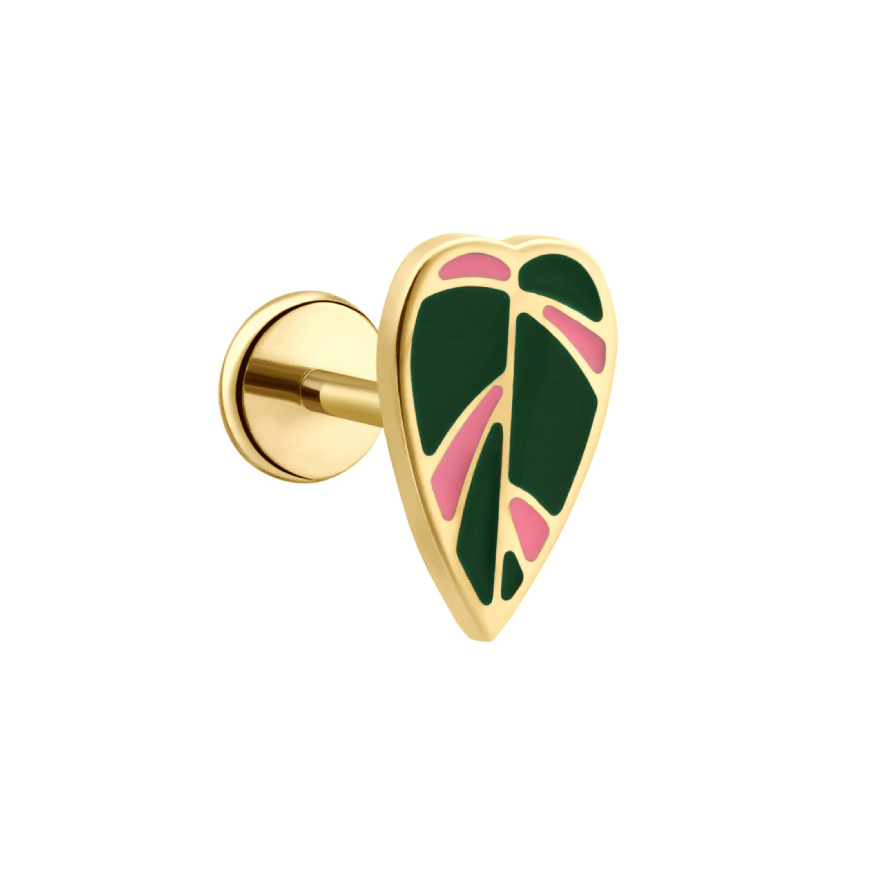 Pink Princess Enamel Flat Back Stud