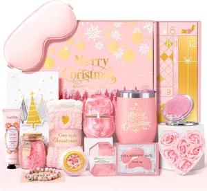 Easter Gift  Advent Calendar 2025 Adult Women, 12 Days of Valentine Advent Calendar for Her, Women, Mom, Wife, Teens, Girlfriend, Sister - Unique Pink Spa Gifts Basket Set