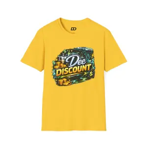 Dee Discount logo T-Shirt | Money, Coins, Retro Arcade Style