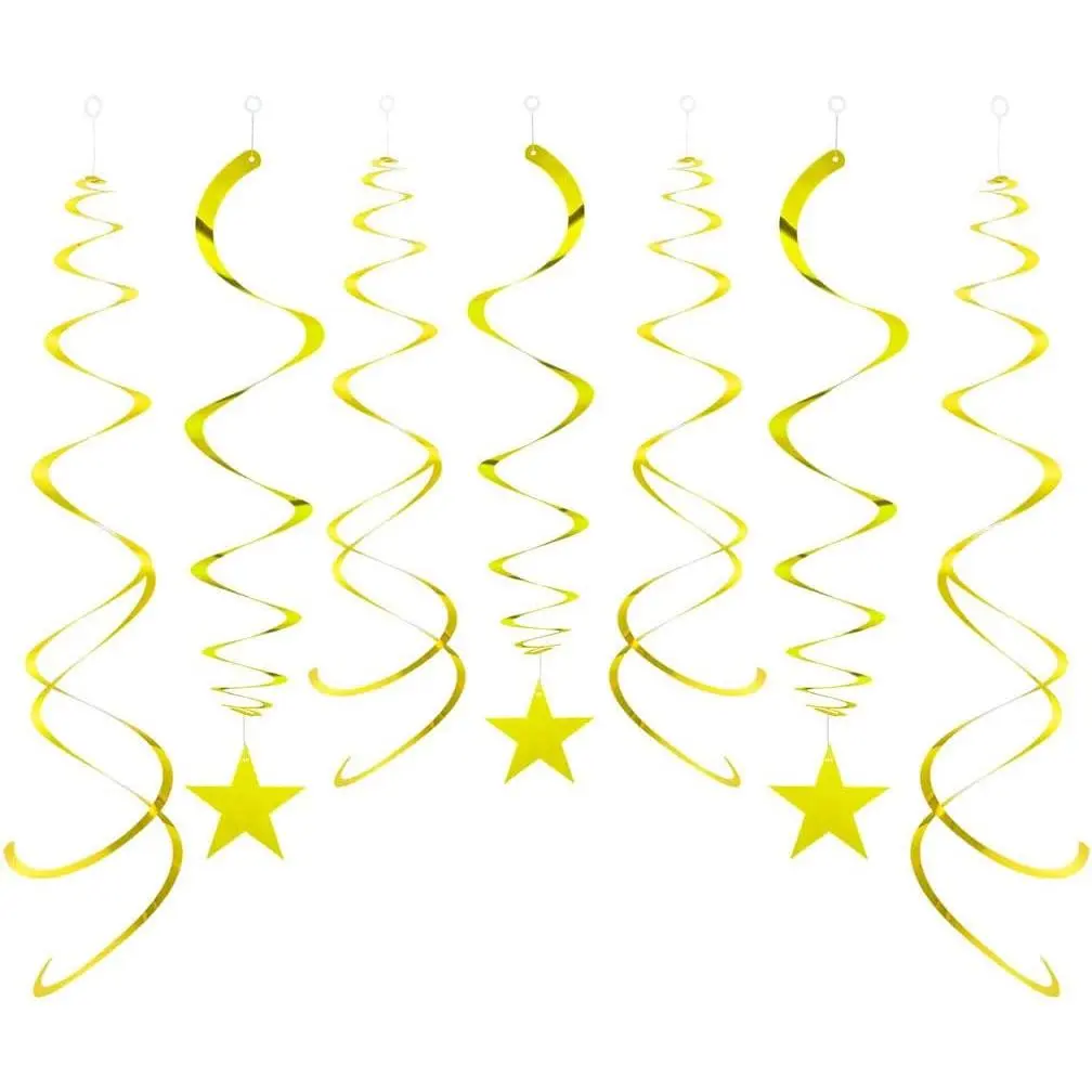 Party Swirl Decorations, Hanging Swirl for Ceiling Decorations,  with , Pack of 30