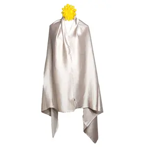 NWT Long Soft Satin Silk Scarf 32"x72" Rectangle Shawl Wrap 6495 Beige
